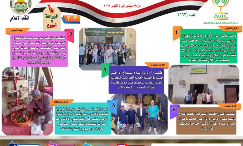 أنشطة وزارة الزراعة