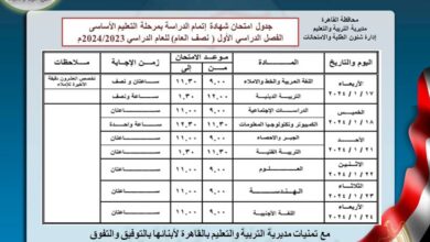 امتحانات الفصل الدراسى الأول
