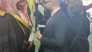 زيارة وزير الصناعة السعودي لجناح المصرية السويسرية للمكرونة والدقيق والمركزات