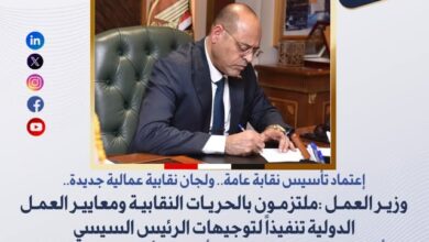 وزارة العمل تعتمد نقابة عامة