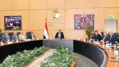جانب من اجتماع وزير الإسكان لمتابعة مشروع التجلي الأعظم