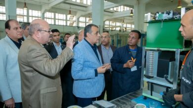 جانب من الزيارة الميدانية لوزير الإنتاج الحربي