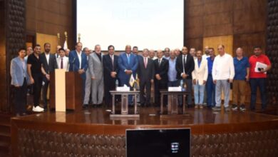 جانب من توقيع البروتوكول