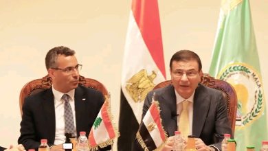 وزيرا الزراعة المصري و اللبناني 