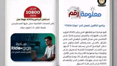 برنامج ITIDA Gigs، التابع لهيئة تنمية صناعة تكنولوجيا المعلومات