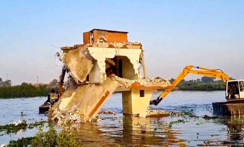 حملات إزالة التعديات على مجرى نهر النيل وفرع رشيد