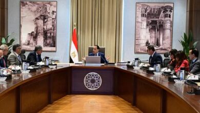 جانب من اجتماع رئيس الوزراء