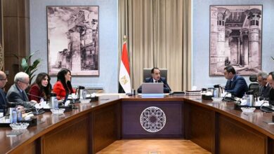 جانب من اجتماع رئيس الوزراء