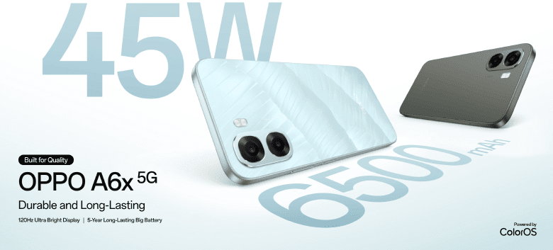 أوبو تكتسح الفئة الاقتصادية.. مواصفات وسعر Oppo A6x وحش البطارية الجديد