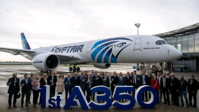 أول طائرة من طراز إيرباص A350-900 تنضم رسميًا إلى أسطول مصر للطيران