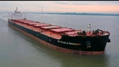 استقبال ميناء شرق بورسعيد لسفينة MATHILE OLDENDORFF