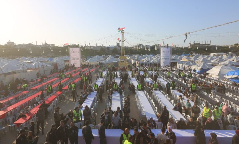 حملة إفطار صائم لمؤسسة مصر الخير تصل شمال غزة